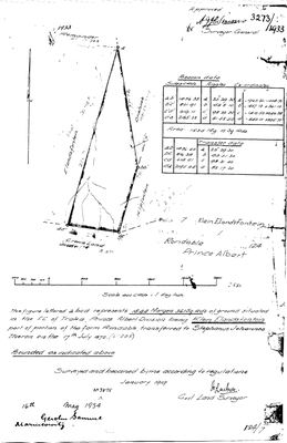 Scan of Surveyor-General diagram, 3273/1933, January 1919