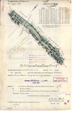 Scan of Surveyor-General diagram, 1016/1913, March 1913