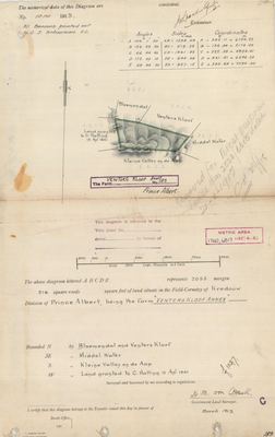 Scan of Surveyor-General diagram, 1014/1913, March 1913