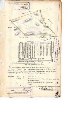 Scan of Surveyor-General diagram, 1640/1916, August 1916