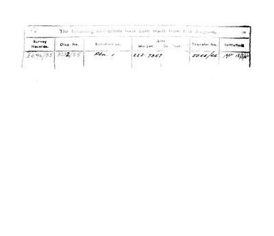 Scan of Surveyor-General diagram, 320/1874 (deduction table), 1874