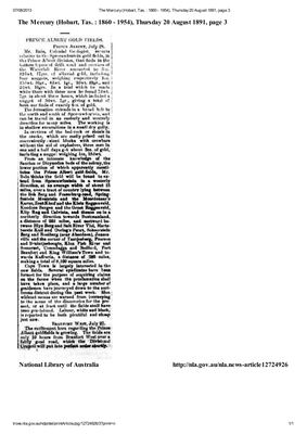 Skandering van Koerant, 20 Augustus 1891